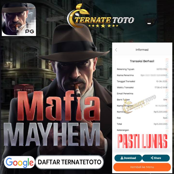 TERNATETOTO - JACKPOT MAFIA MAYHEM Rp.15,000,000,-
